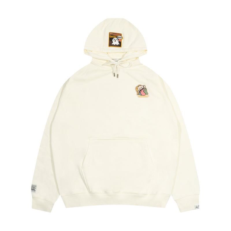 GRAF&WU World Famous Paintings Mona Lisa Cute Ghost Character Hoodie