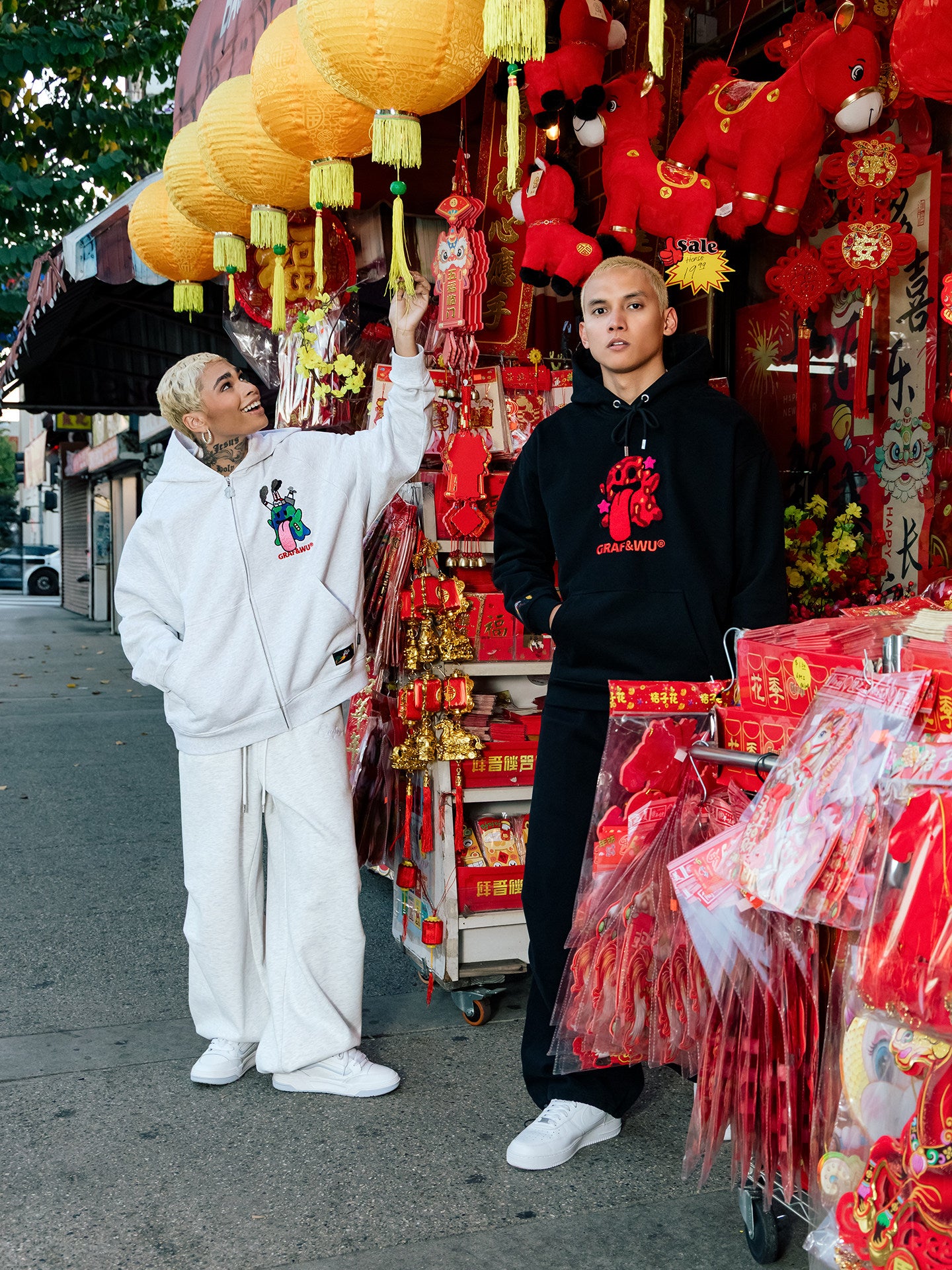 GRAF&WU Solar System Toweling Embroidery Planets Cute Ghost Hoodie