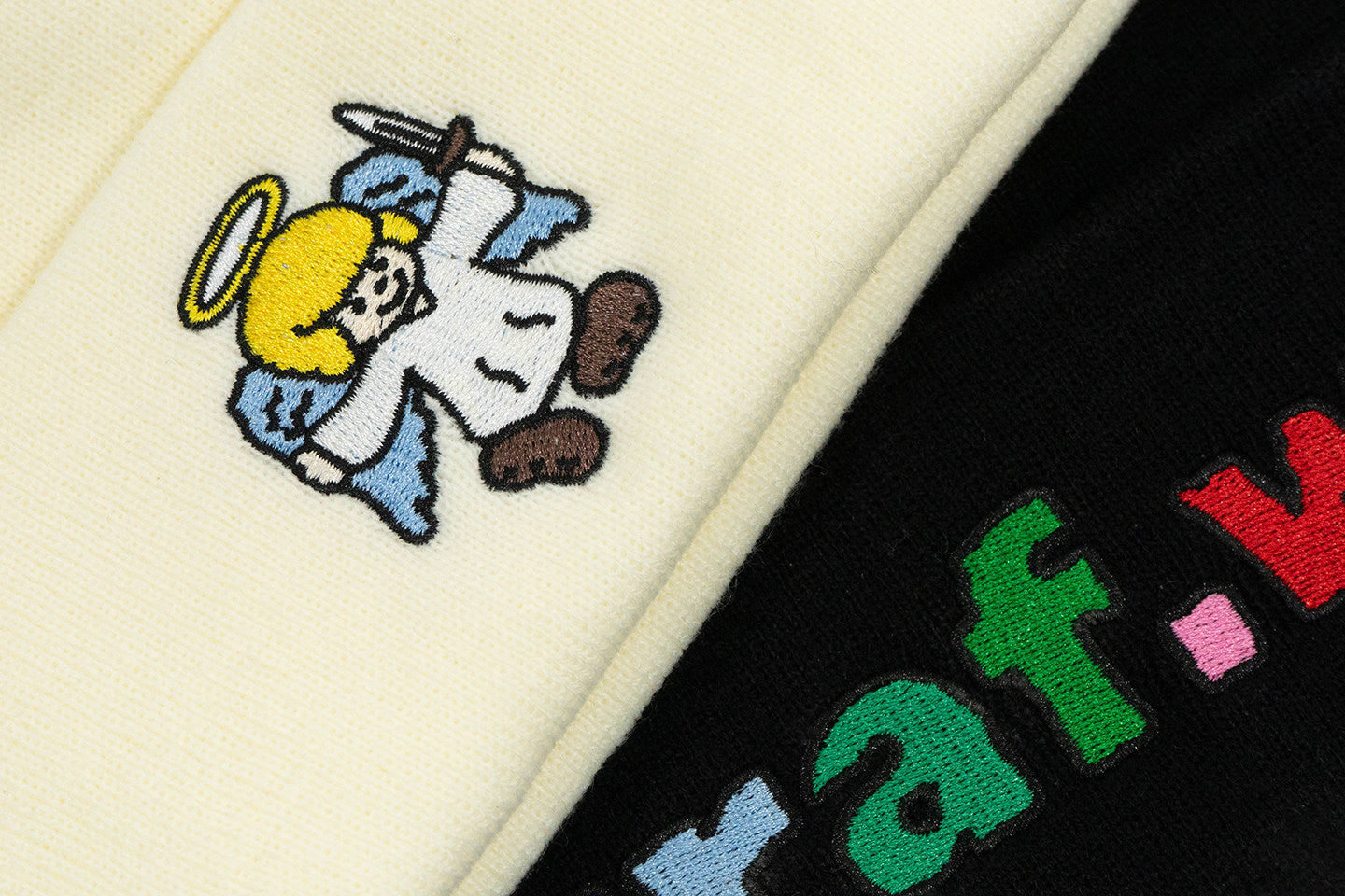 GRAF&WU Cartoon Demon Angel Colorful Embroidered Hip Hop Wool Hat