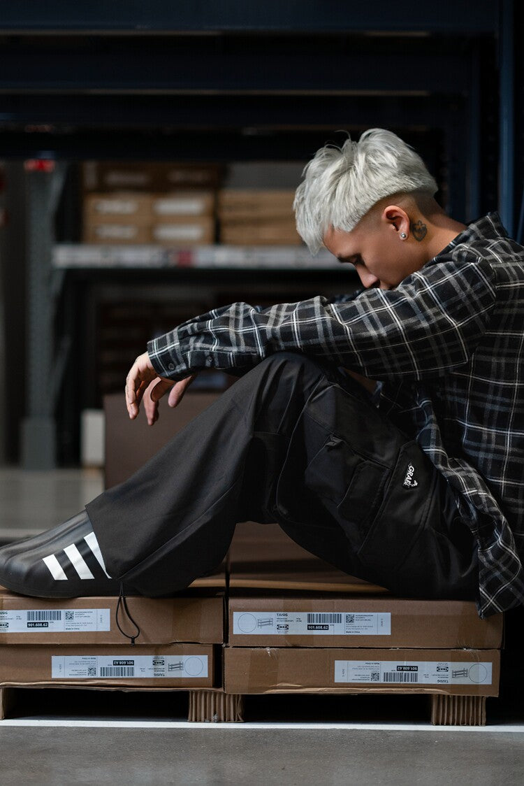 GRAF&WU Brand Giraffe Embroidery Plaid Loose Thin Shirt