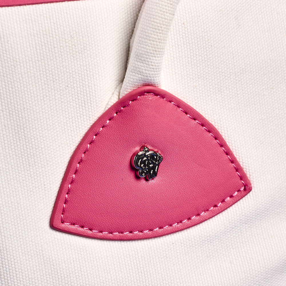 GRAF&WU Angel Devil Chenille Embroidery Oversized Canvas Tote Bag