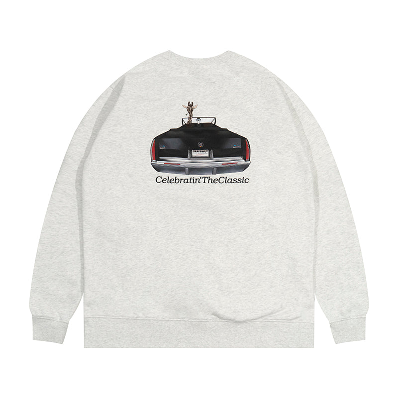 GRAF&WU Giraffe Classic Convertible Fleece Crew Neck Sweatshirt