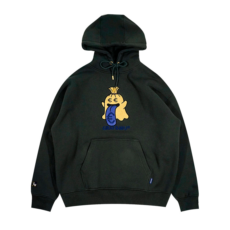 GRAF&WU Mony Bag Cute Ghost Hoodie