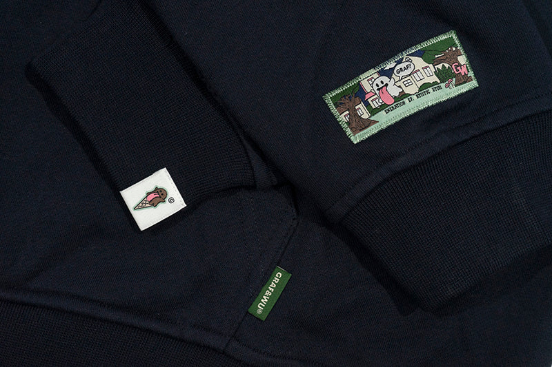 GRAF&WU Old School 12 Rap Ghost Embroidered Hoodie