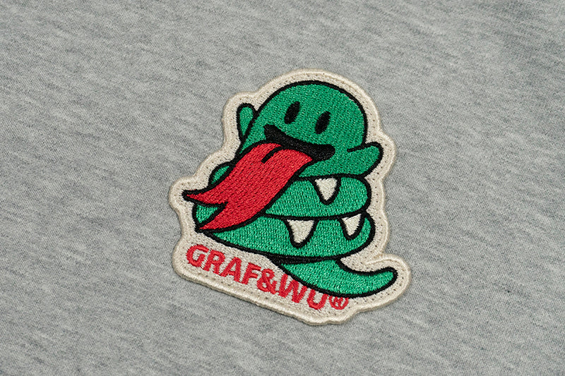 GRAF&WU Green Snake Cute Ghost Green Mink Fleece Thick Zip-up Hoodie