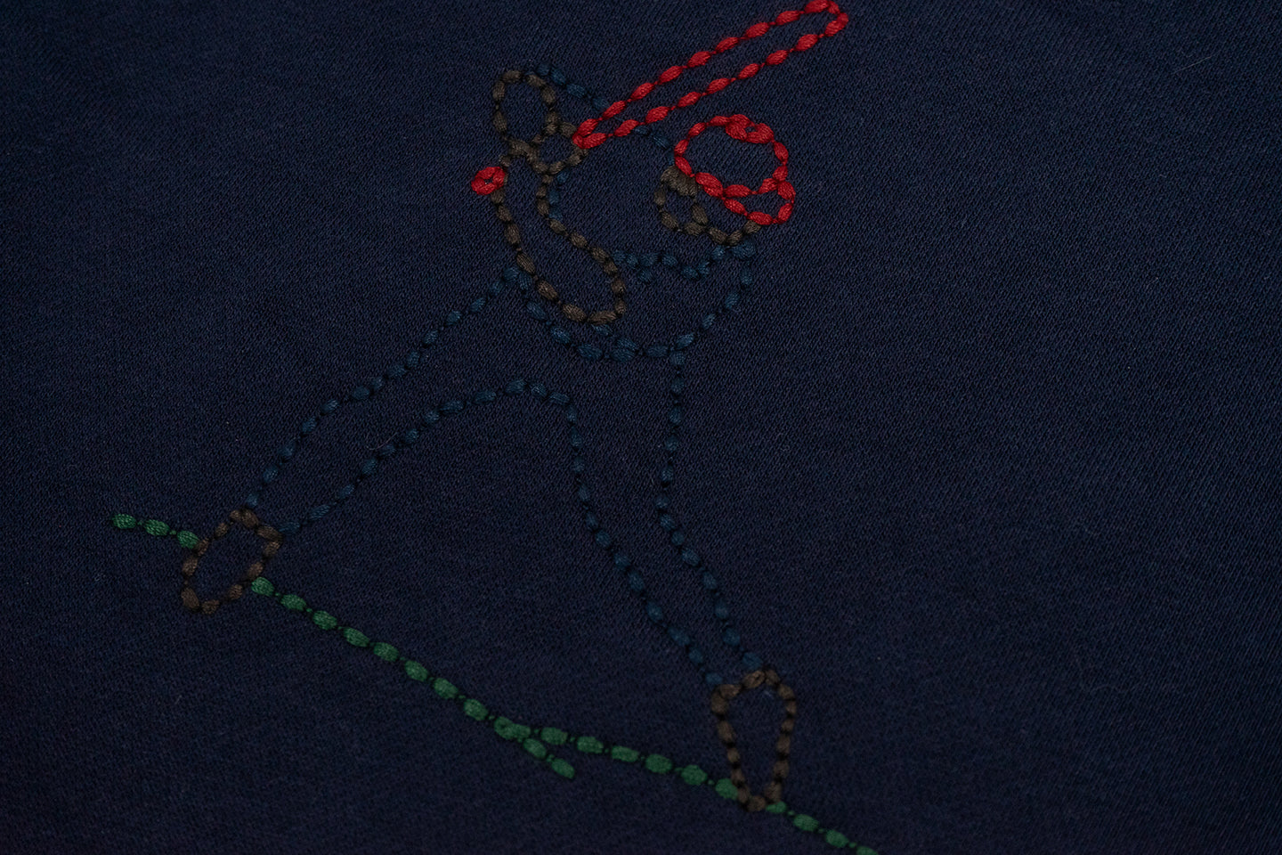 GRAF&WU Handmade Embroidered Baseball Man Layered-style Hoodie