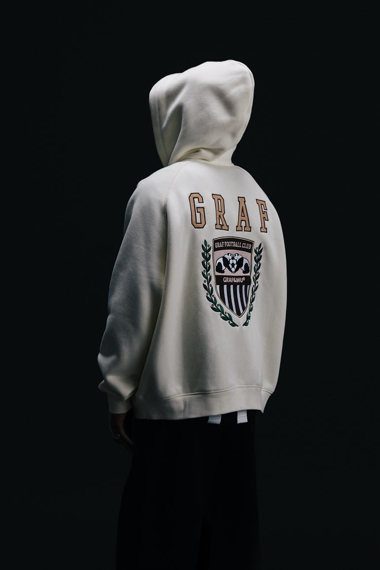 GRAF&WU Blokecore Football Club Floral Angel Fleece Zip-up Hoodie