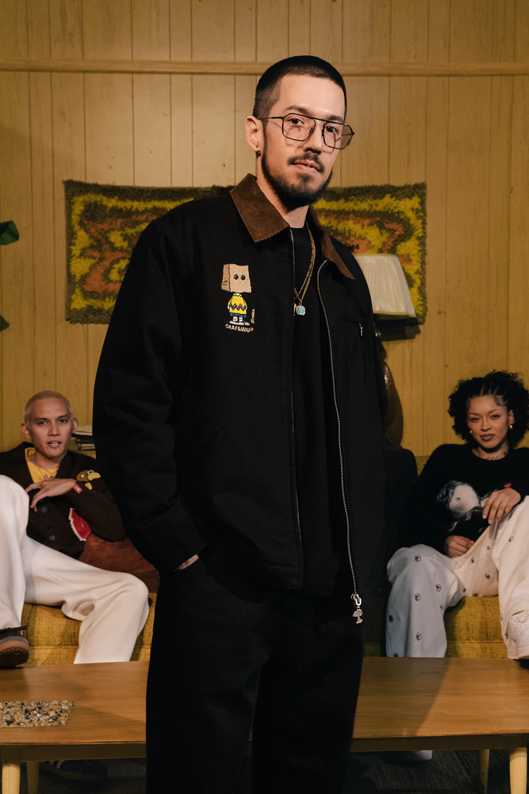 GRAF X PEANUTS Paper Bag Over Head Social Anxiety Barn Jacket