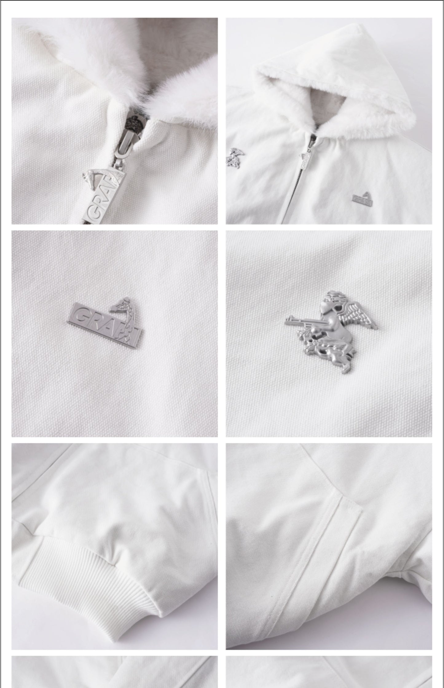 GRAF&WU Metal Angel Deer Faux Mink Fur Work Jacket - Luxury Streetwear Coat