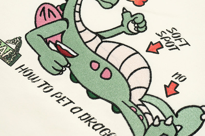 GRAF&WU Petting Green Dragon Guide Hoodies Graphic Sweatshirts