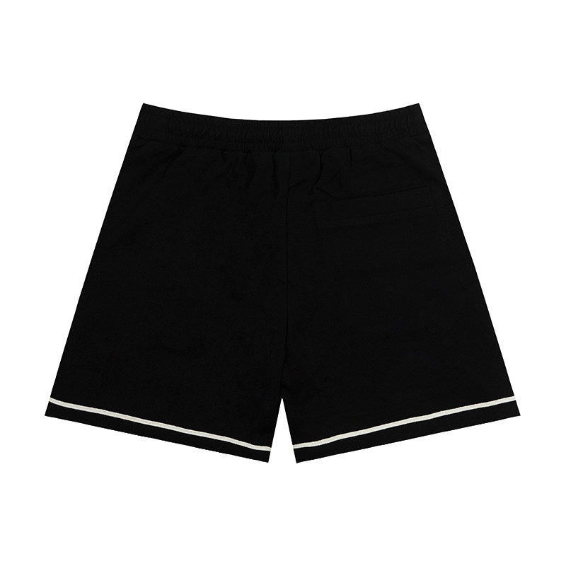 GRAF&WU Letter Embroidered Streetwear Loose Sports Shorts