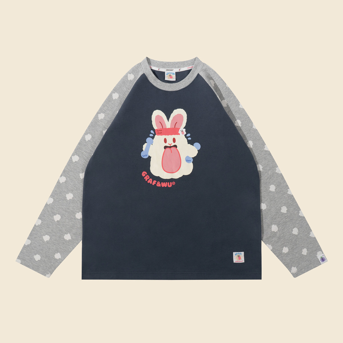 Chinese Zodiac Ghost Raglan Long Sleeve Tee | GRAF&WU