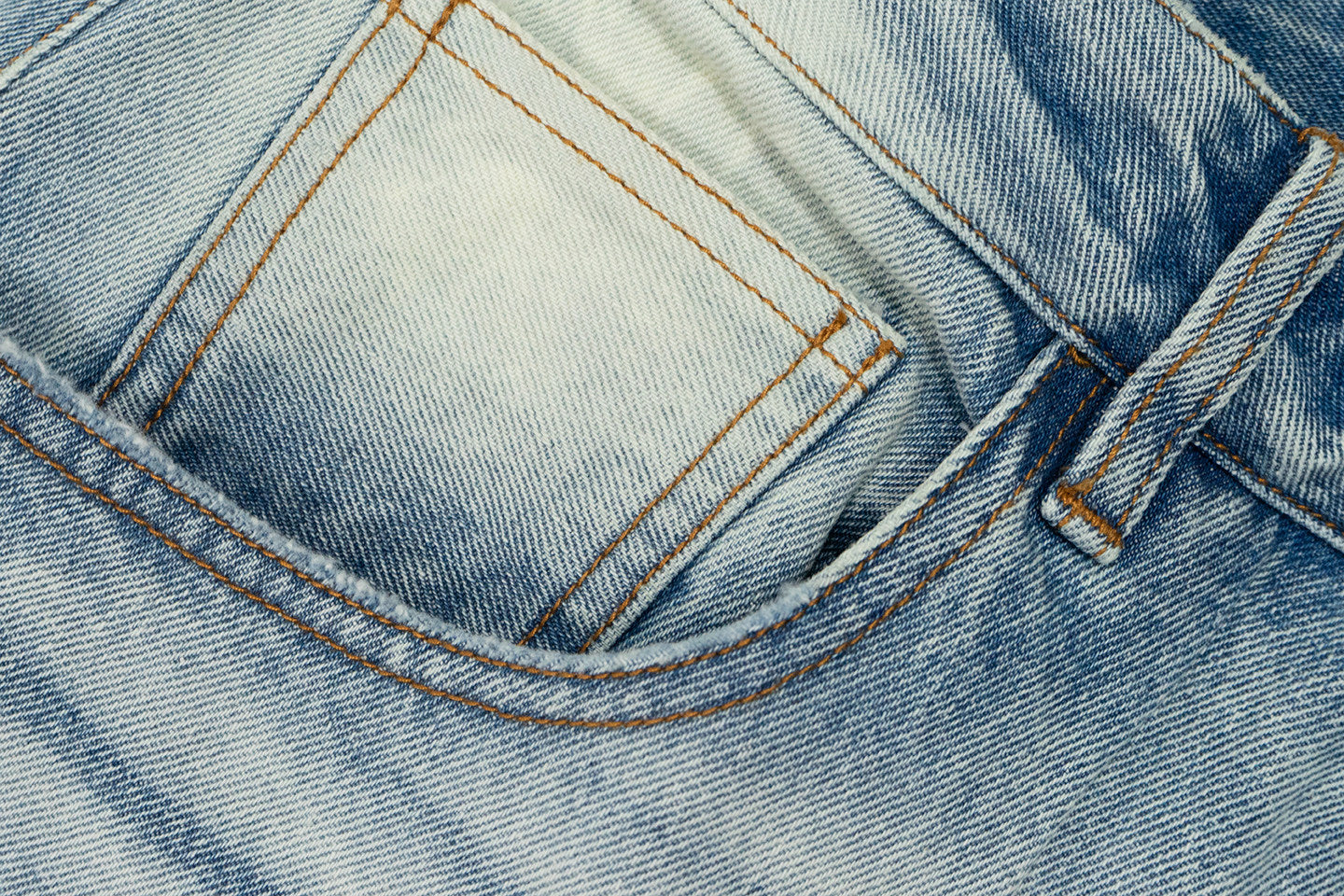 GRAF&WU Brand GW Letter Star Embroidered Washed Blue Ripped Jeans