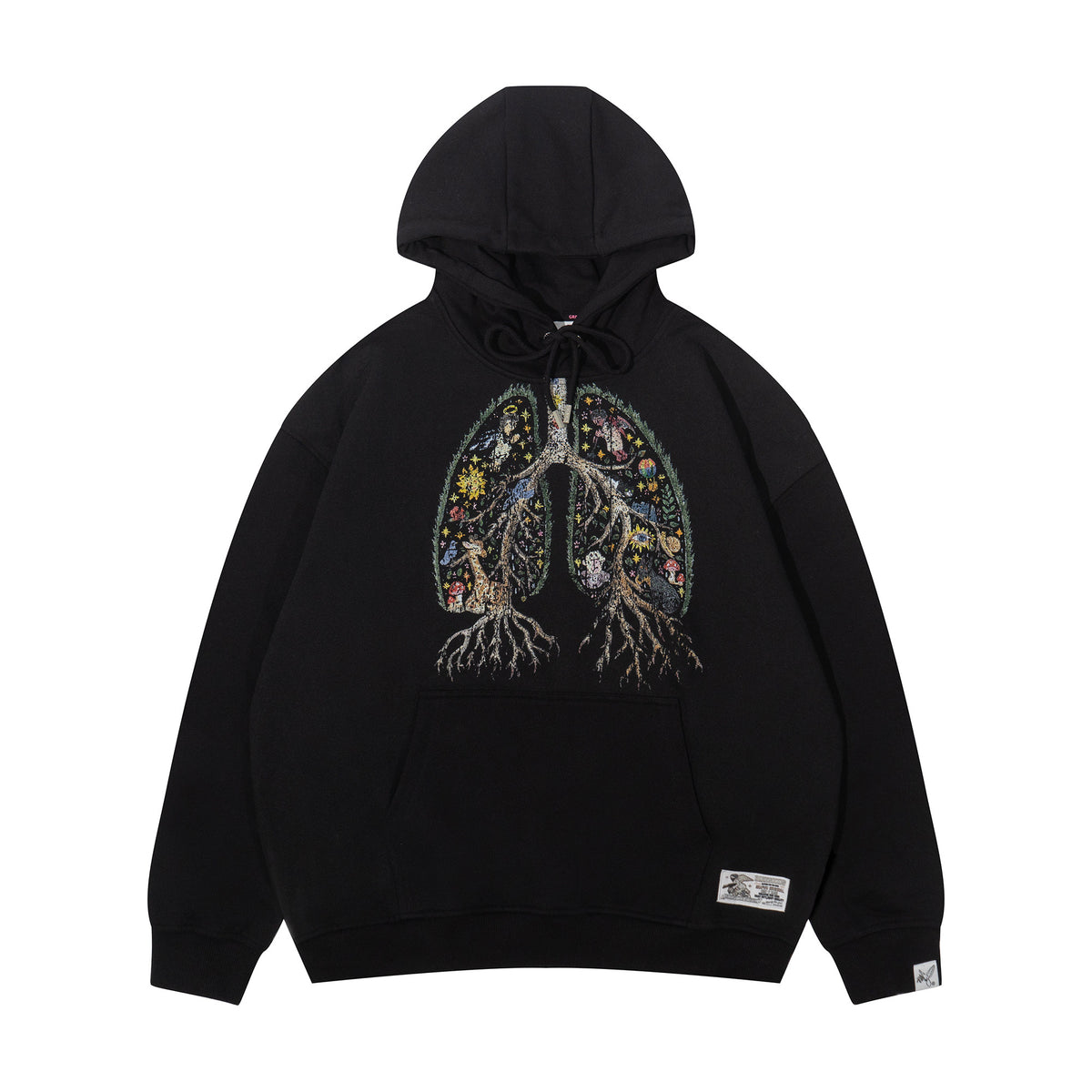 GRAF&WU Angel Devil Lung 2.0 Distressed Oversized Hoodie