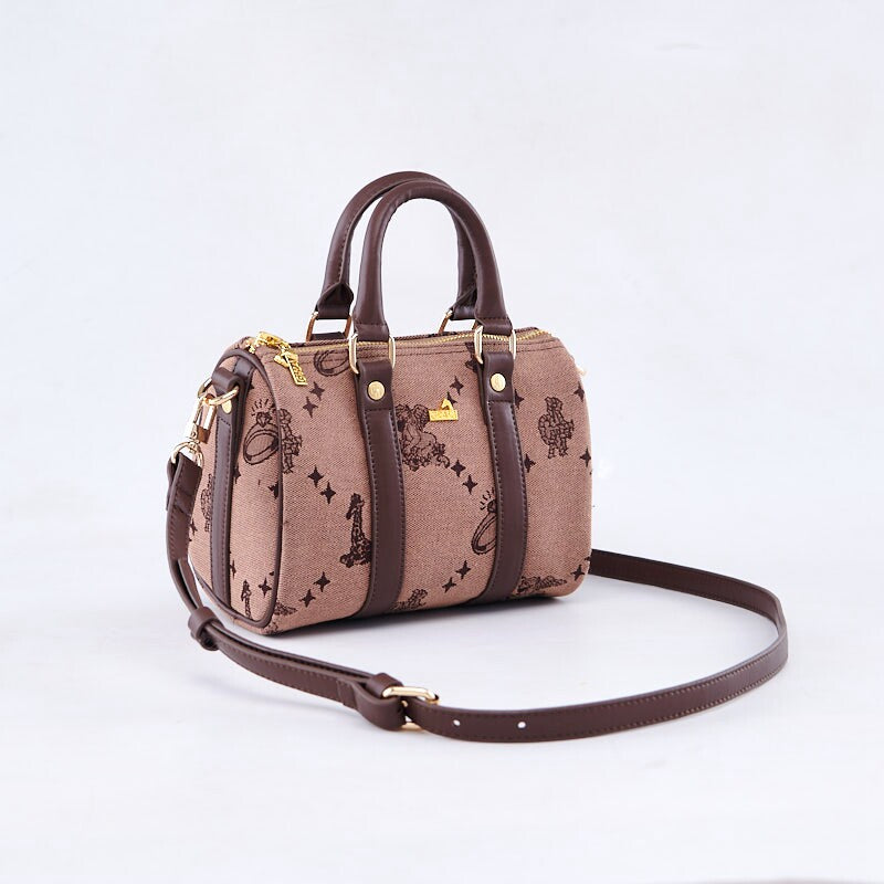 GRAF&WU Project Paisley Denim Crossbody Bag Angel Pattern Small Tote Bag