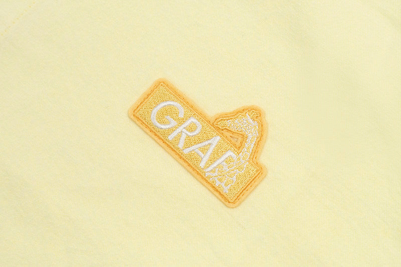 GRAF&WU Dopamine Suede Oxford Cloth Giraffe Logo Embroidered T-shirt
