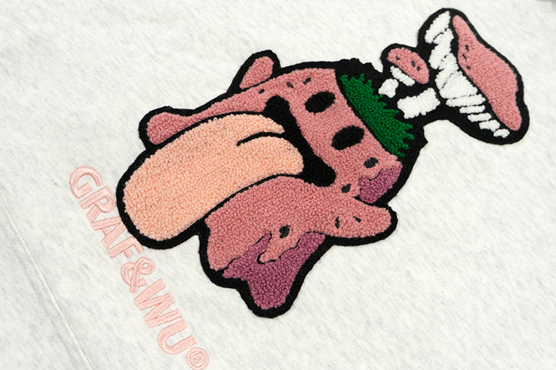 GRAF&WU Magic Mushroom Embroidery BooGhost2.0 Thin Hoodie