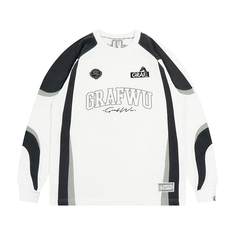 GRAF&WU Bloke Core Style Fashion Embroidered Long-sleeves Shirt