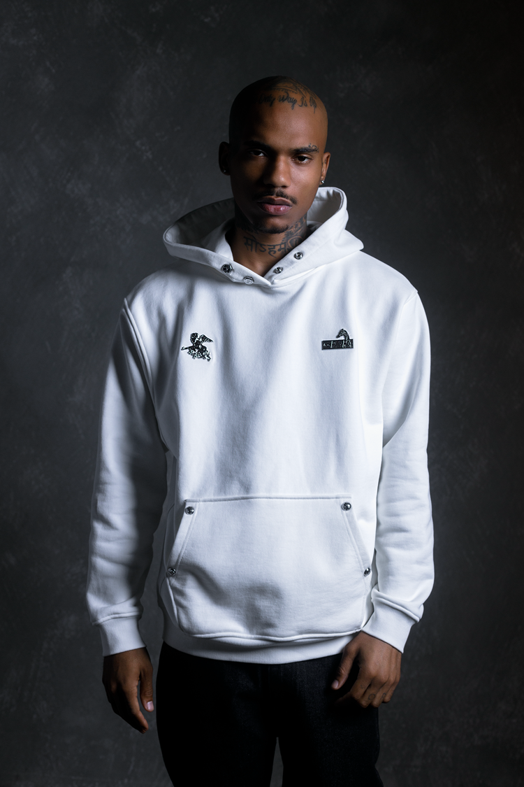 GRAF&WU Metal Buckle Street Loose Deer Angel Sweatshirt Hoodie