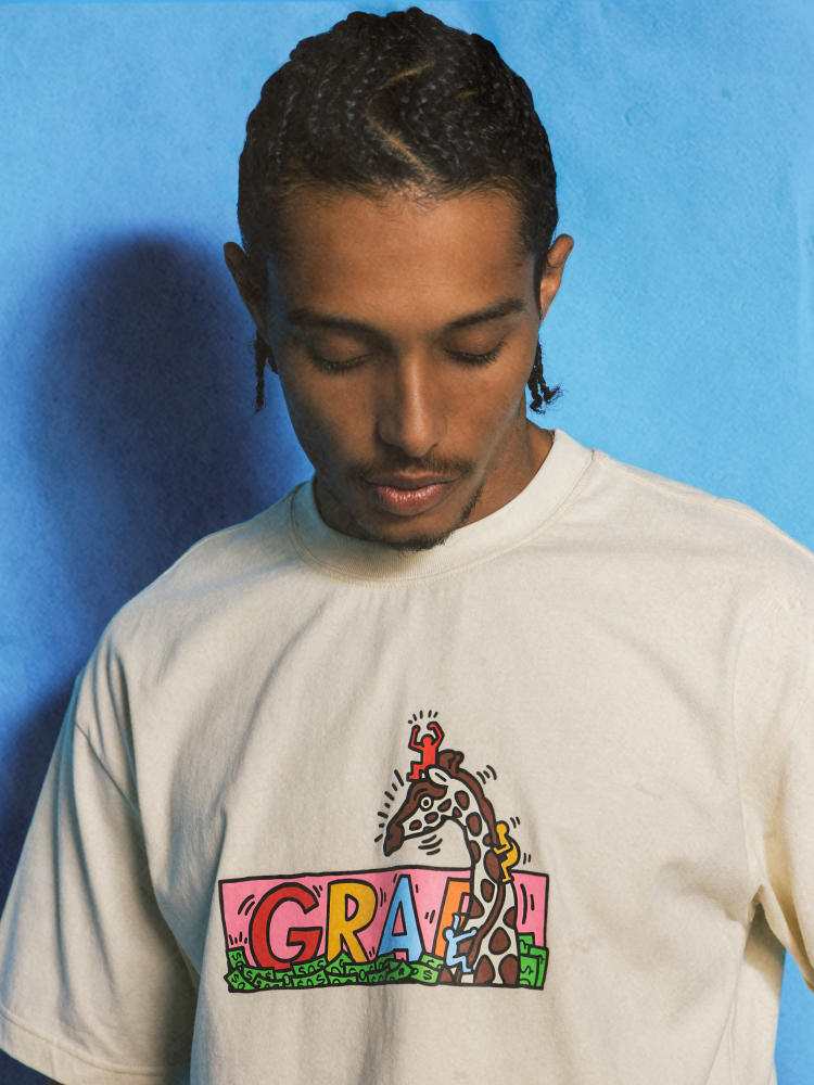 GRAF&WU Tribute Keith Haring Pop Art Cartoon T-shirt