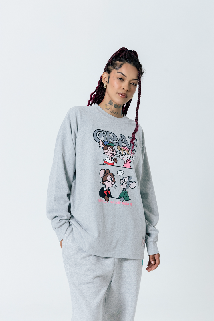 GRAF&WU Street Gossip Series Angel Doberman Long-sleeves Shirt