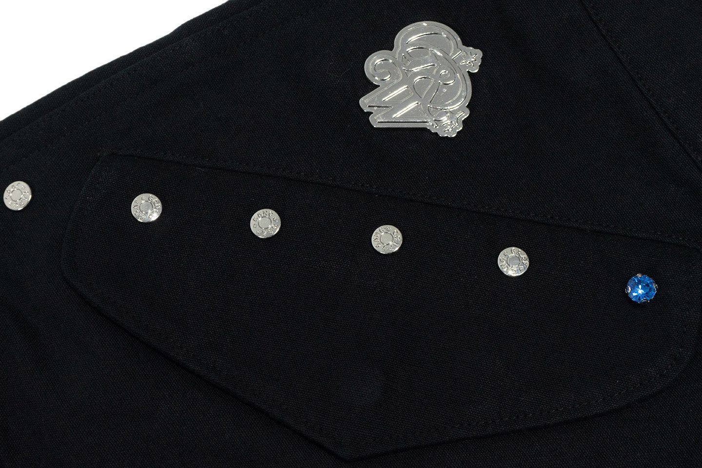 GRAF&WU Riveted Blue Rhinestone design Streetwear M65 Pants