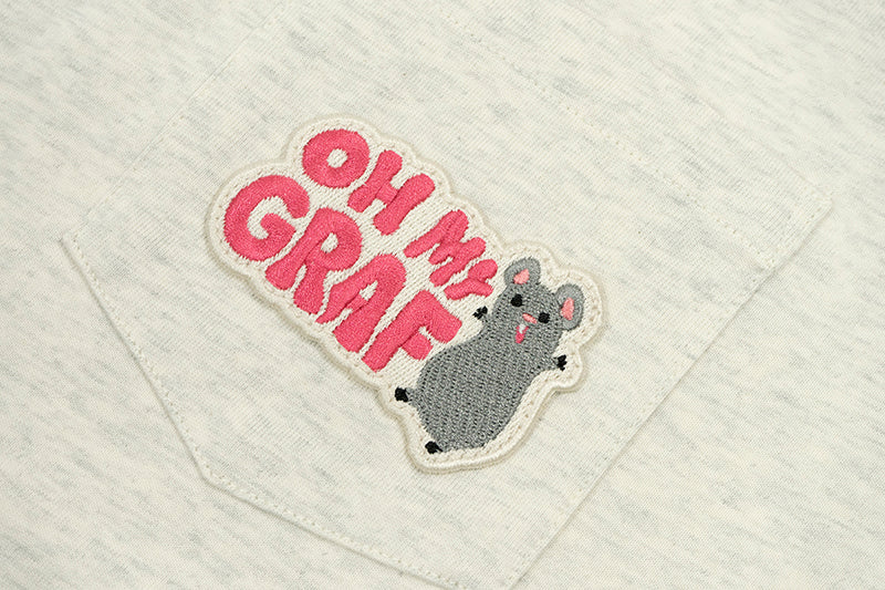 GRAFWU Pocket OhMyGraf Screaming Mouse Cute Design T-Shirt