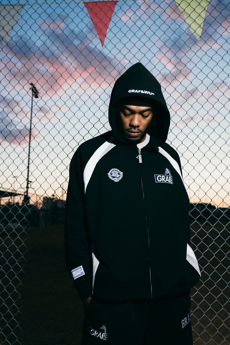 GRAF&WU Bloke Core Soccer-style Fashion Zip-up Hoodie