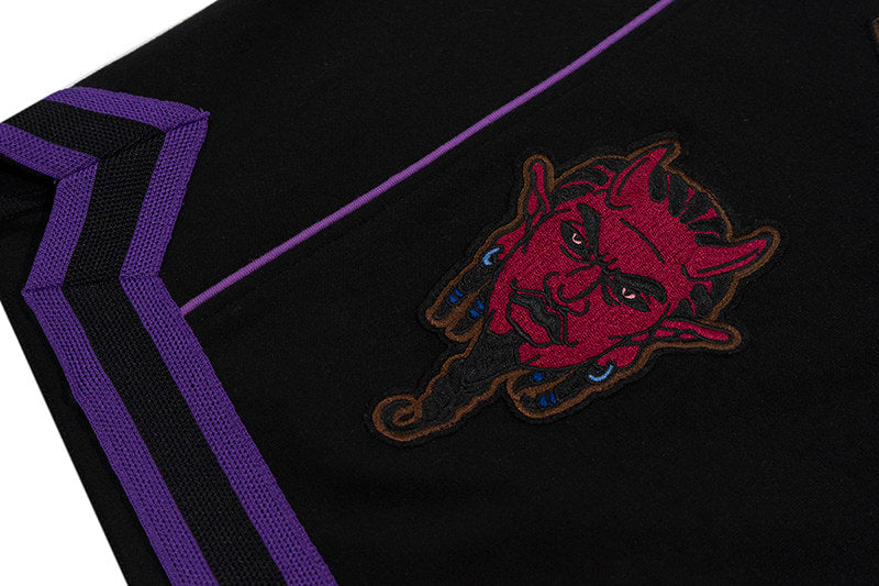 GRAF&WU Devil Two-Headed Sheep Embroidered Basketball Shorts