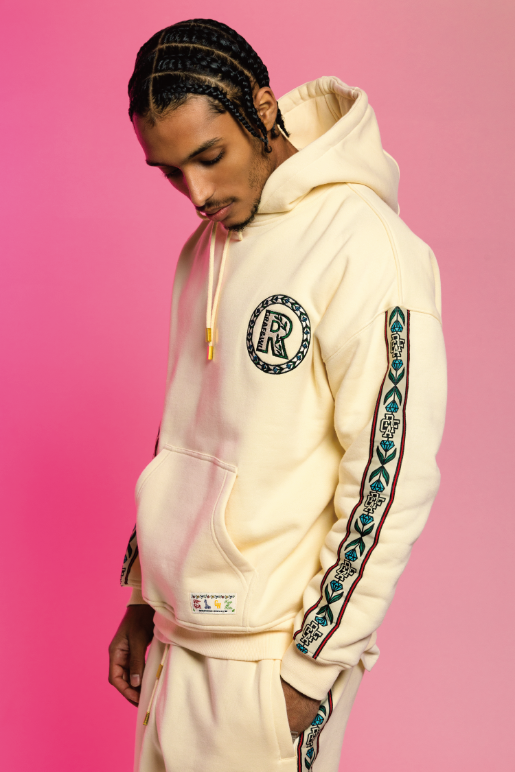 GRAF&WU Intellectual Property Flowers Embroidered Fleece Hoodie