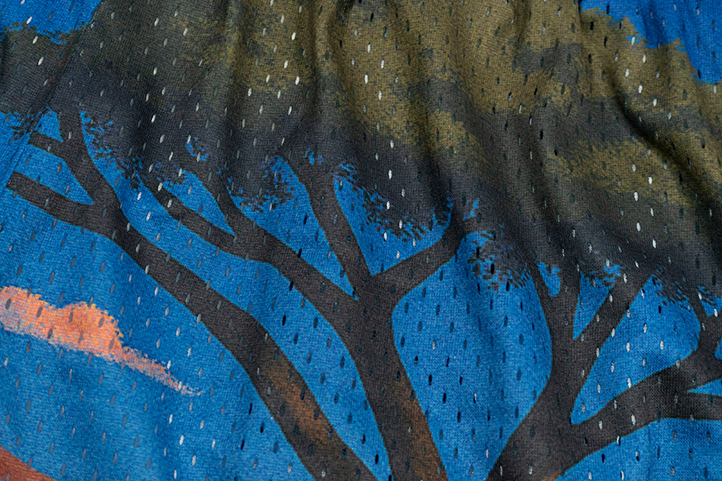 GRAF&WU African Savanna Fashion Design Patterned Mesh Breathable Shorts