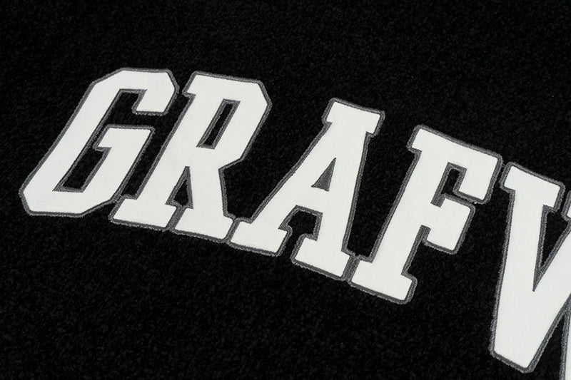 GRAF&WU Arc Logo Chenille Knit Hoodie - Premium Streetwear