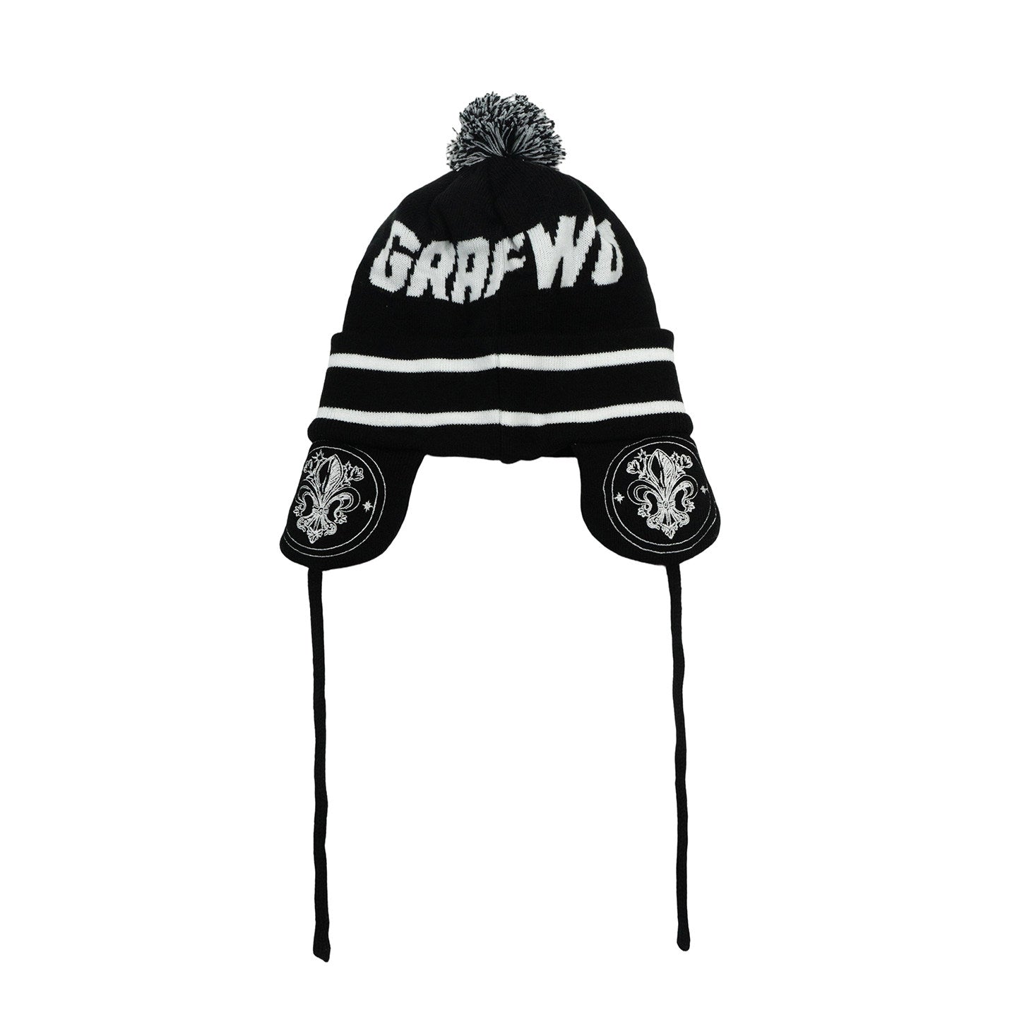 GRAF&WU AK47 Angel Badge Embroidered Pilot Earflap Knitted Hat