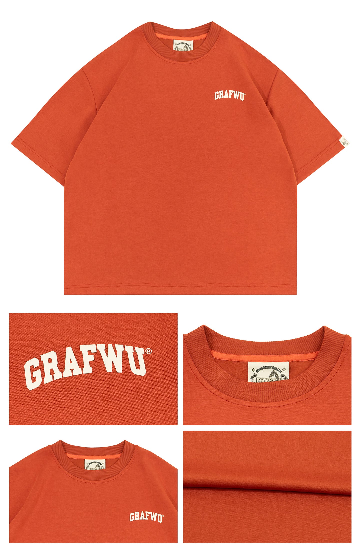GRAF&WU Logo Fashion Cool Feeling Cozy T-shirt