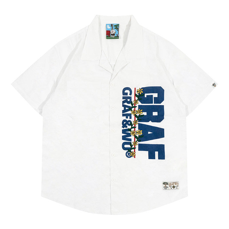GRAF&WU Fashion Casual Men Cuban T-shirt