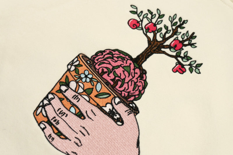 GRAF&WU Brain Potted Plant Hoodie Harvests Creative Fruits Sweatshirt