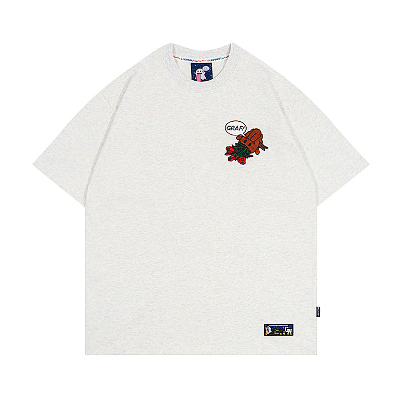 GRAFWU Flower Shop 12 Boo Ghost 2.0 Character Floral T-Shirt