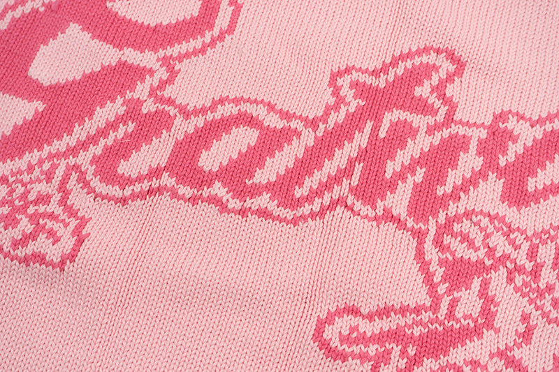 GRAF&WU Letter AK47 Little Angel Knitted Warm Sweater