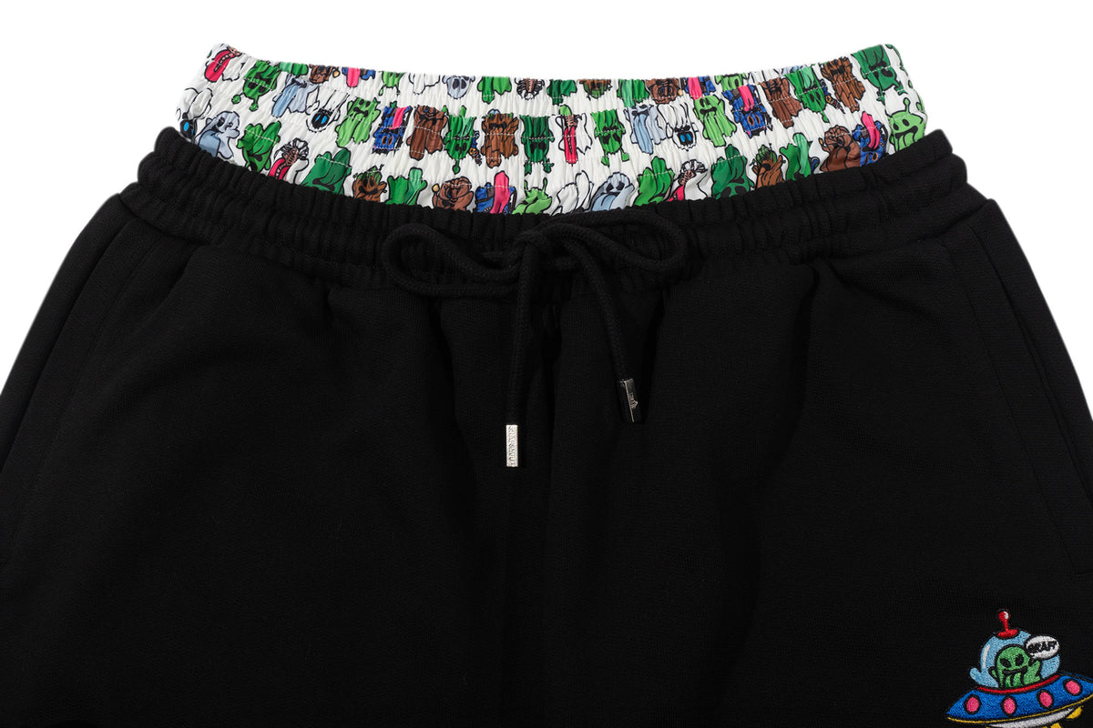 GRAF&WU Alien Booghost Double-Waistband Sweatpants