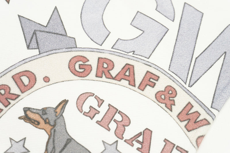 GRAF&WU Fallen Leaves Floral Letter Brass Button Fleece Hoodie