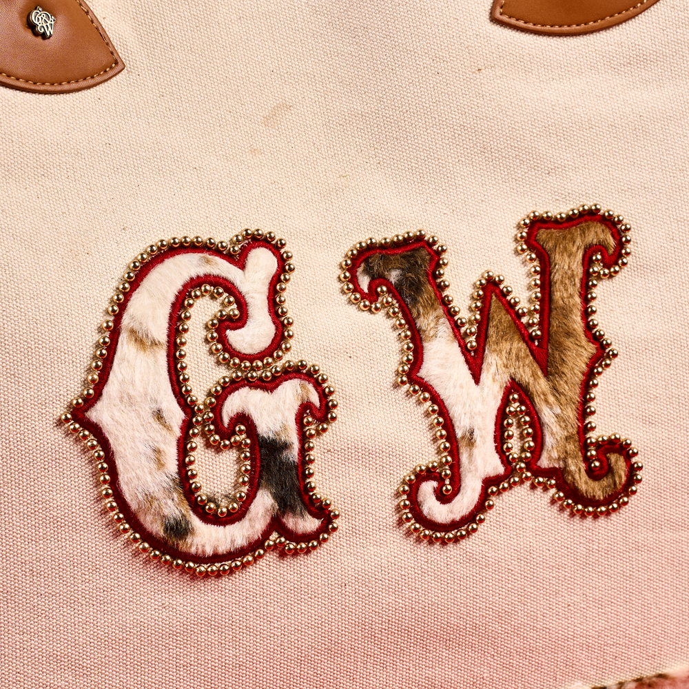 GRAF&WU Western Pony Hair Patchwork Oversized Canvas Tote Bag | Vintage Aesthetic