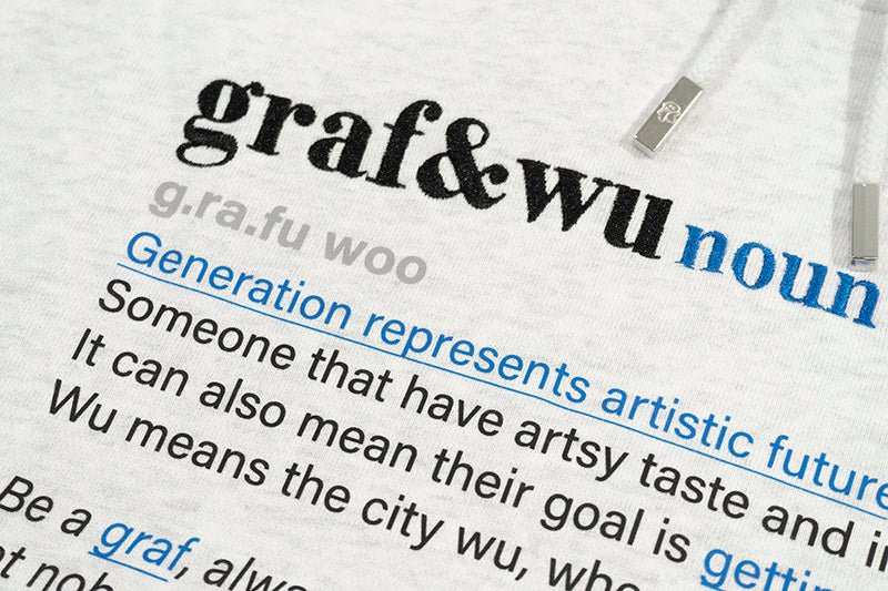 GRAF&WU Urban Dictionary Tribute To KDot Fleece Hoodies Streetwear Sweatshirts