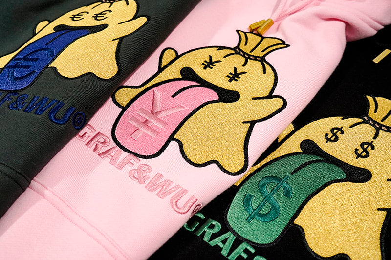 GRAF&WU Mony Bag Cute Ghost Hoodie