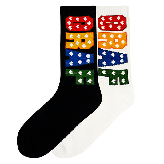 GRAF&WU Heart-shaped Letter Thick Skateboard Long Cotton Socks