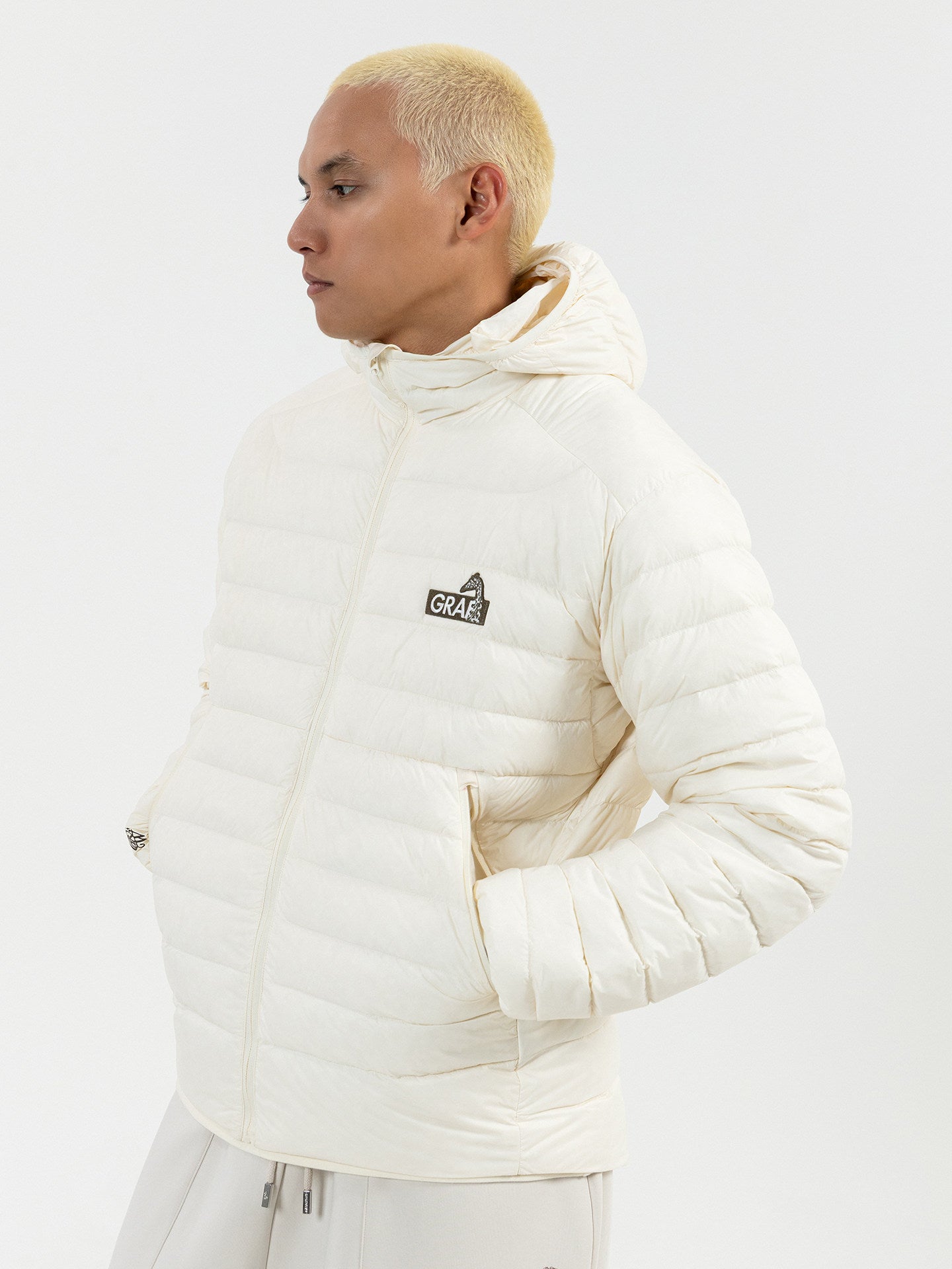 GRAF&WU Yeti Cute Ghost Character Lightweight Fashion Down Jacket