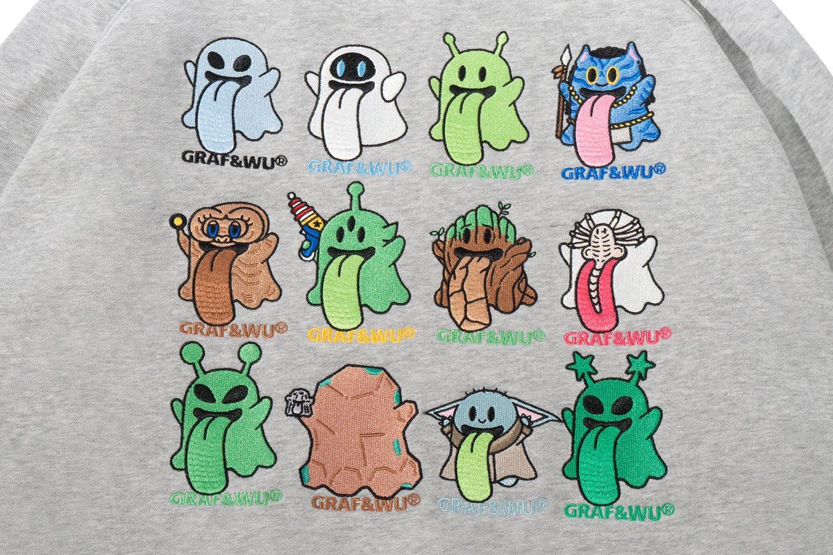 GRAF&WU 12 Alien Ghost Zip-Up Hoodie