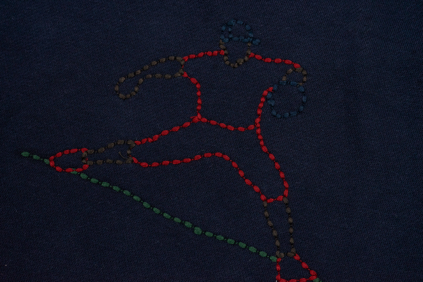 GRAF&WU Handmade Embroidered Baseball Man Layered-style Hoodie