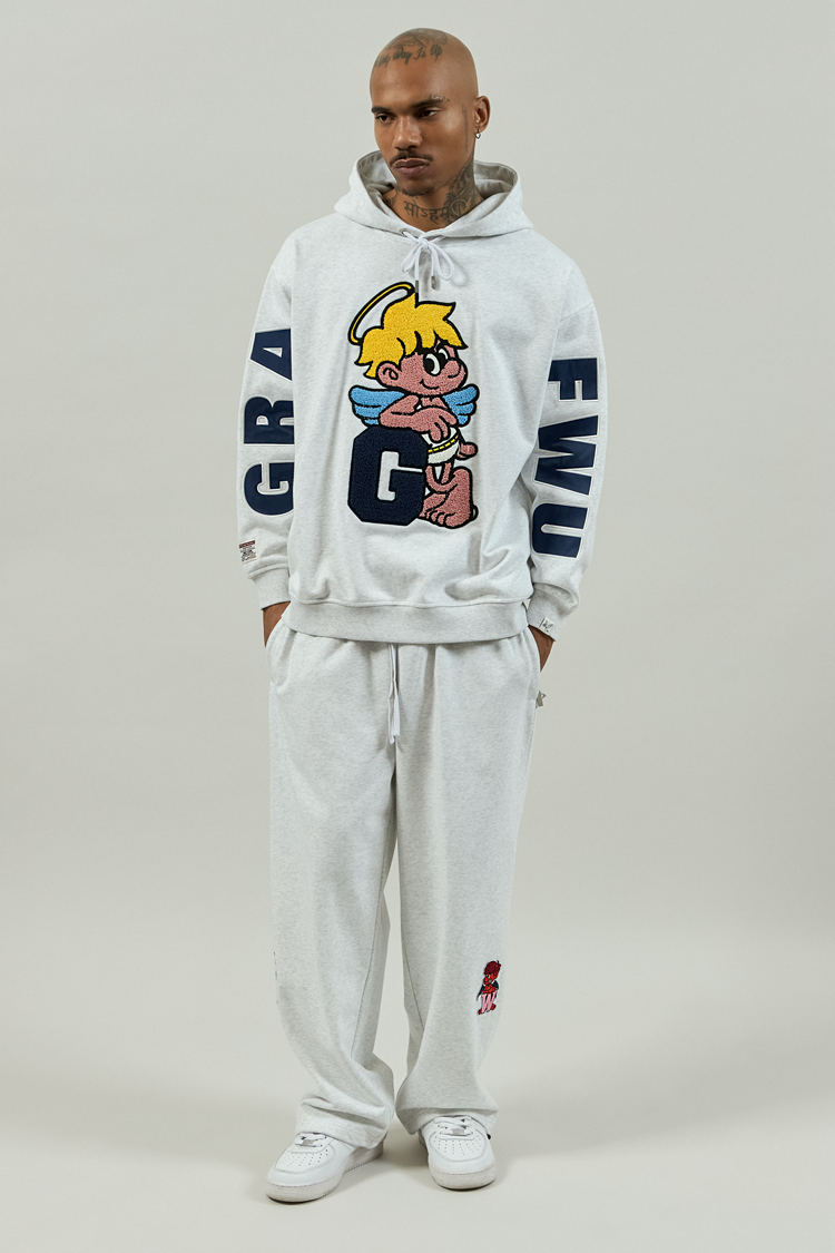 GRAF&WU Angel G Devil W Towel Embroidery Hoodie