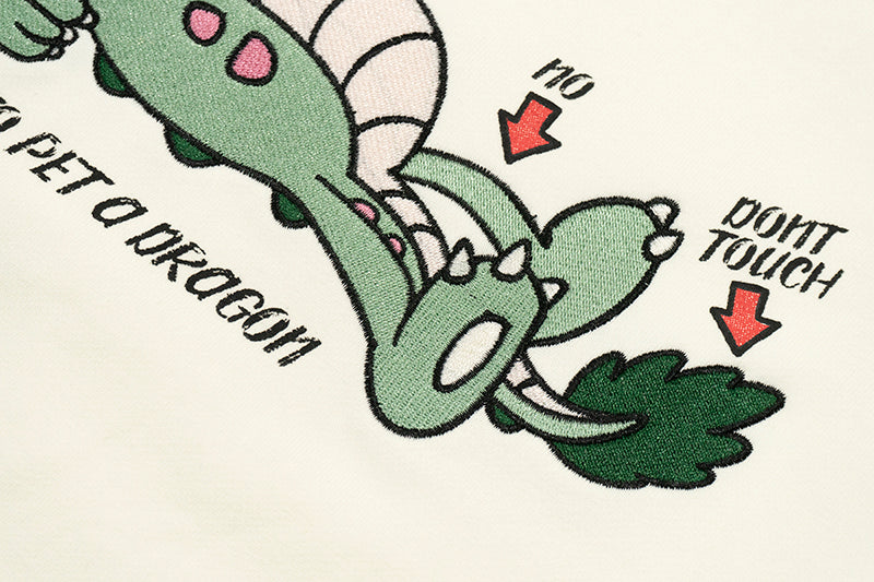 GRAF&WU Petting Green Dragon Guide Hoodies Graphic Sweatshirts