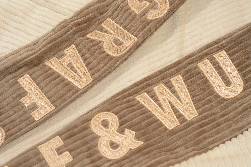 GRAF&WU Corduroy Letter embroidery Polo Shirt